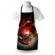 Burnout Tires Sport Car Apron