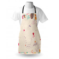 Hand Drawn Doodle Pot Apron