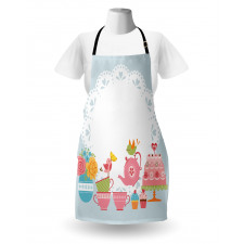 Birds Drinking Tea Apron