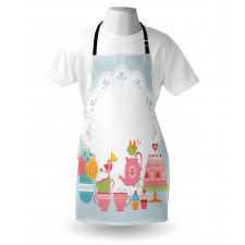 Birds Drinking Tea Apron