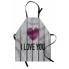 Words on Wood Planks Apron