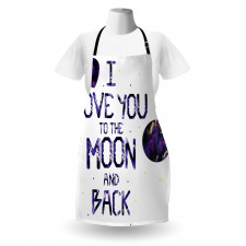 Universe Moon Heart Apron