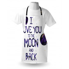 Universe Moon Heart Apron