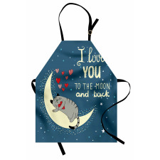 Sleepy Cat Hearts Apron