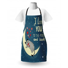 Sleepy Cat Hearts Apron