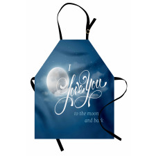 Night Sky Full Moon Apron