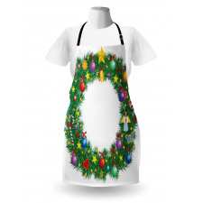 Letter O Xmas Wreath Apron