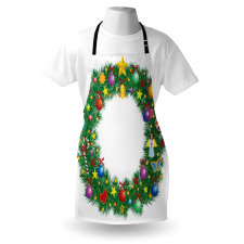 Letter O Xmas Wreath Apron