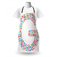 Majuscule Music Theme Apron