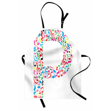 Music Notes Uppercase Apron