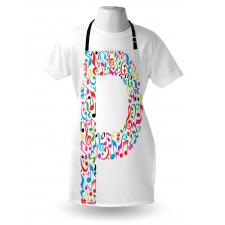 Music Notes Uppercase Apron