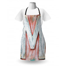 Old Wood Patterned M Apron