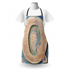 Q Uppercase Worn Wood Apron