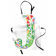 Initials Tropic Flower Apron