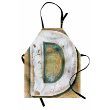 Rustic Initials Grunge Apron