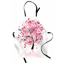 Abstract Tree and Flowers Apron