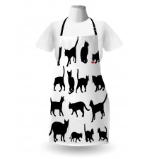 Black Kittens Pets Paws Apron