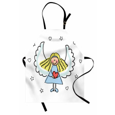 Little Girl Red Heart Apron