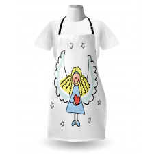 Little Girl Red Heart Apron