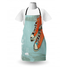 Vintage Punk Sport Shoes Apron