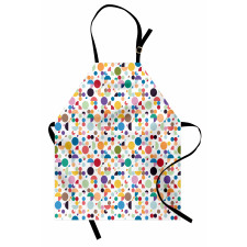 Retro Oval Shapes Apron