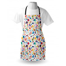 Retro Oval Shapes Apron