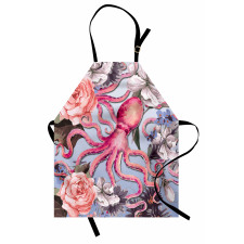 Animal Watercolor Flowers Apron