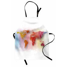 Watercolor World Map Apron