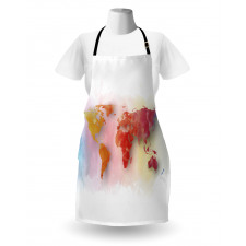 Watercolor World Map Apron