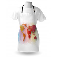 Watercolor World Map Apron