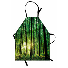 Green Woodland Sunrise Apron