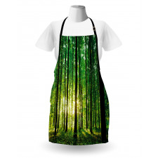 Green Woodland Sunrise Apron