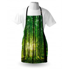 Green Woodland Sunrise Apron