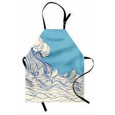 Abstract Doodle Wave Apron