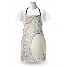 Medallion Lace Ornate Pearl Apron