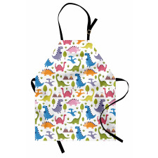 Dinosaurs Colorful Apron