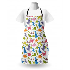 Dinosaurs Colorful Apron