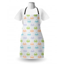 Pastel Cars Pattern Apron