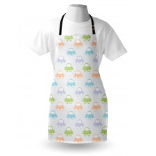 Pastel Cars Pattern Apron