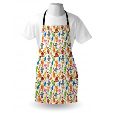 Boys Cartoon Robot Science Apron