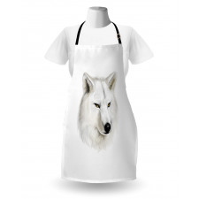 White Canine Head Mammal Apron