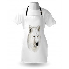 White Canine Head Mammal Apron