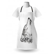 Monochrome Sketch Canine Apron