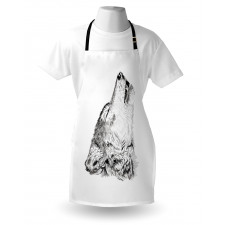 Monochrome Sketch Canine Apron