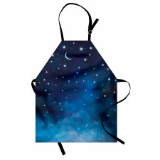 Night Time with Moon Star Apron