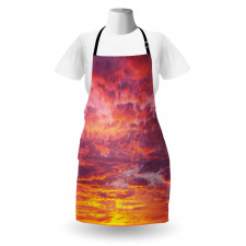 Sunset Clouded Weather Apron