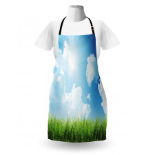 Sunny Day Grass Clouds Apron