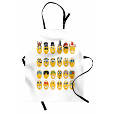 Cartoon Faces Viking Apron