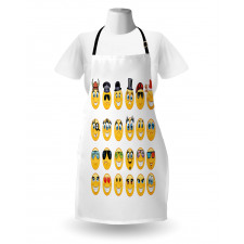 Cartoon Faces Viking Apron