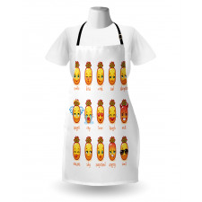 Funny Face Pineapples Apron